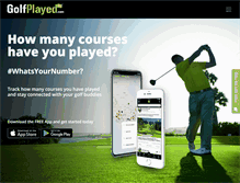 Tablet Screenshot of golfplayed.com
